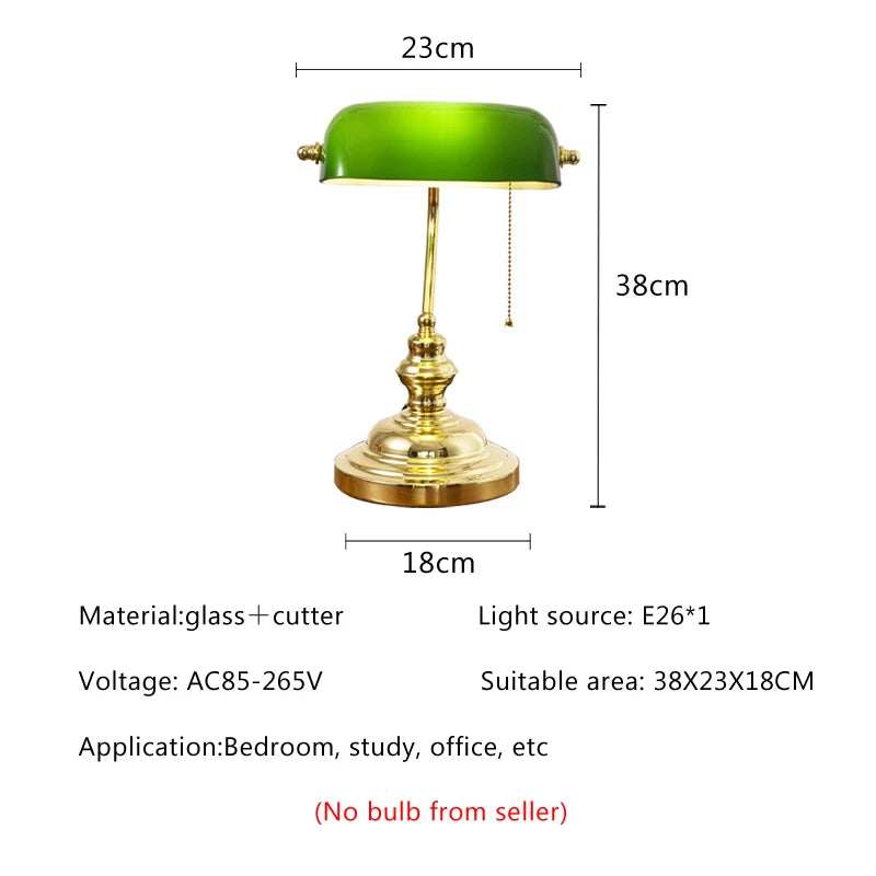 Vintage Emerald Lamp